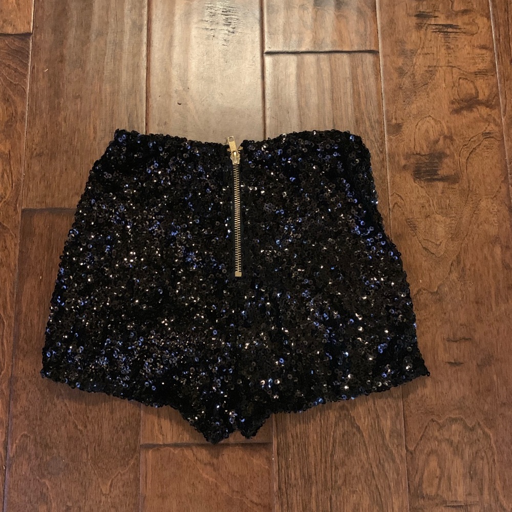 High Waist Sequence Short Shorts